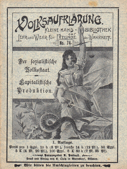 sozialistische Volksstaat: Kapitalistische Produktion