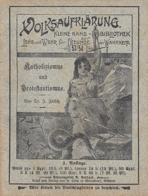 Katholizismus und Protestantismus in Bezug auf die zeitliche Wohlfahrt der Völker /