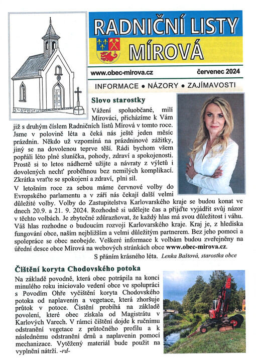 Radniční listy Mírová : informace, názory, zajímavosti