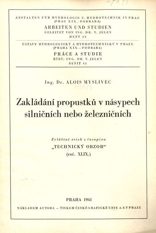 Zakládání propustků v násypech silničních nebo železničních