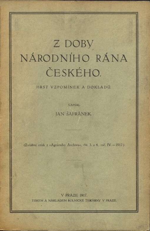 Z doby národního rána českého