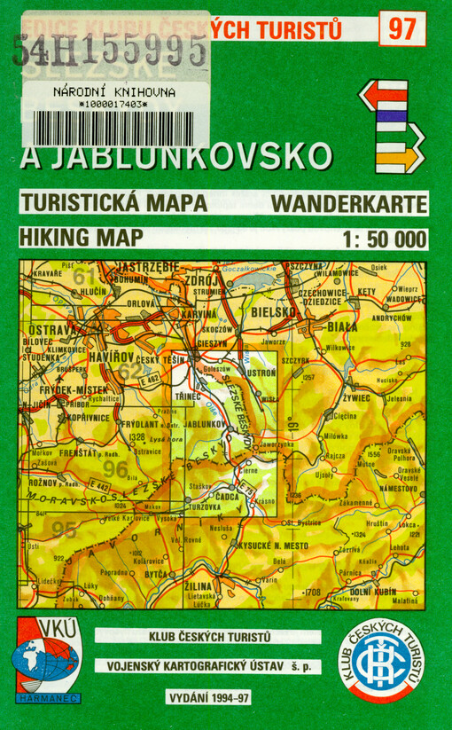 Slezské Beskydy a Jablunkovsko turistická mapa : 1:50^000