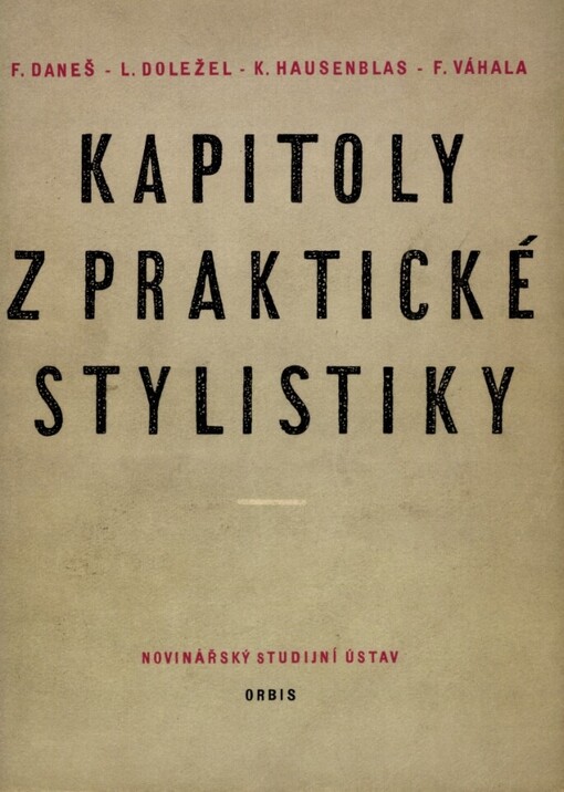 Kapitoly z praktické stylistiky