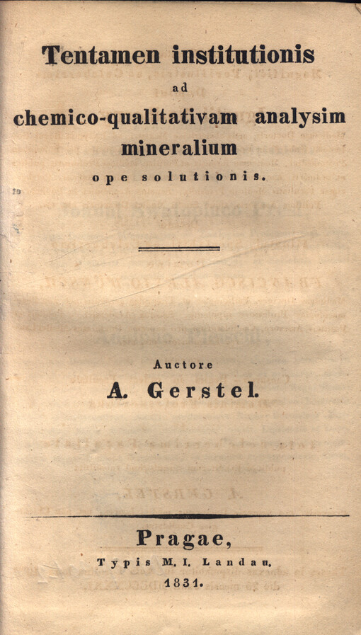 Tentamen institutionis ad chemico-qualitativam analysim mineralium ope solutionis