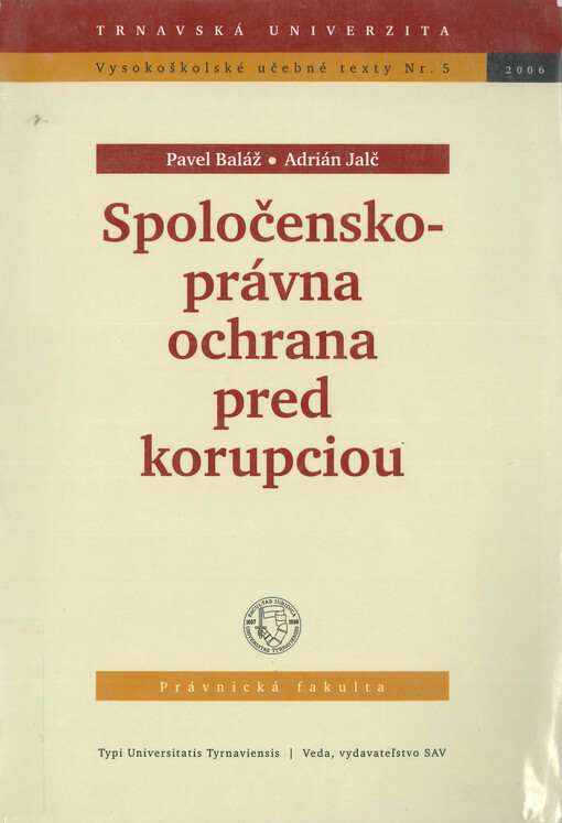 Spoločenskoprávna ochrana pred korupciou