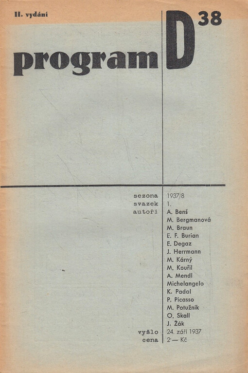  1 II. vydání (24. září 1937)