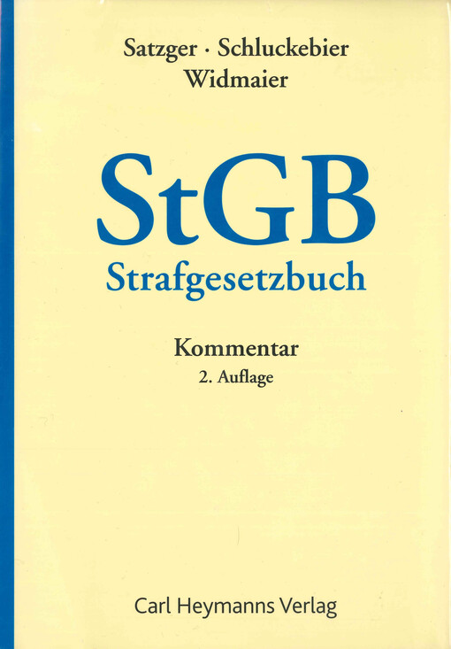 StGB : Strafgesetzbuch : Kommentar