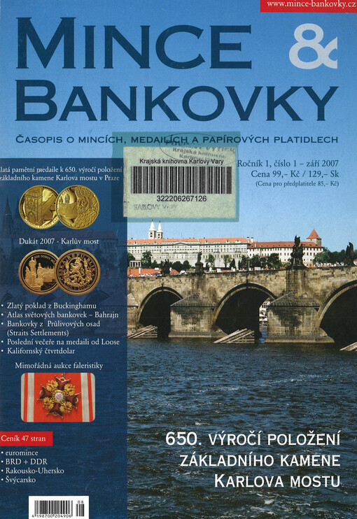 Mince & bankovky : časopis o mincích, medailích a papírových platidlech
