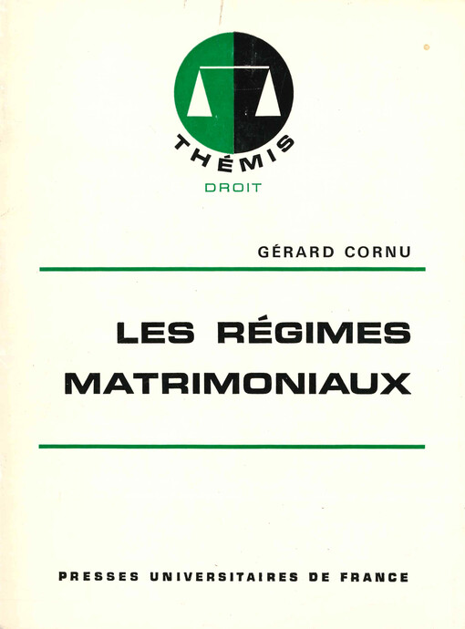 Les régimes matrimoniaux