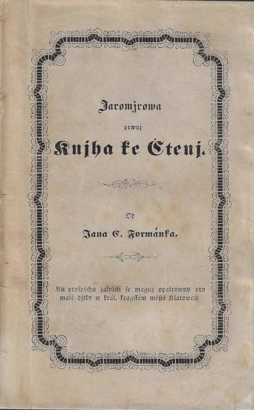 Jaromjrowa prwnj Knjha ke Čtenj