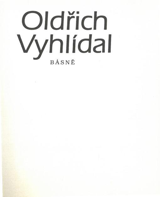 Básně : Výbor z poezie s autorovou předmluvou