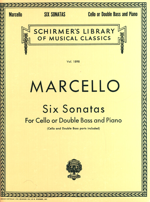 Six sonatas for cello or double bass and piano