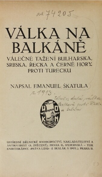 Válka na Balkáně :válečné tažení Bulharska, Srbska, Řecka a Černé Hory proti Turecku
