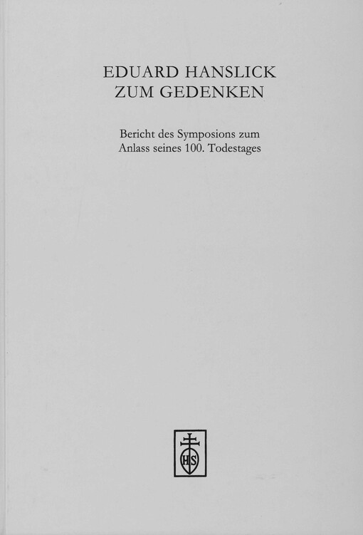Eduard hanslick zum Gedenken
