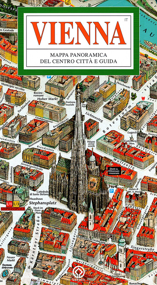 Vienna : mappa panoramica : del centro città e guida