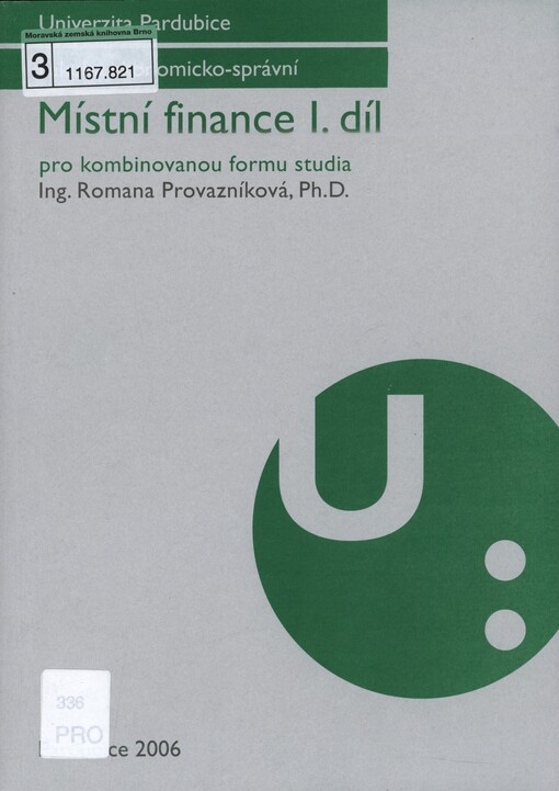 Místní finance : pro kombinovanou formu studia