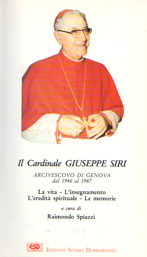Il Cardinale Giuseppe Siri