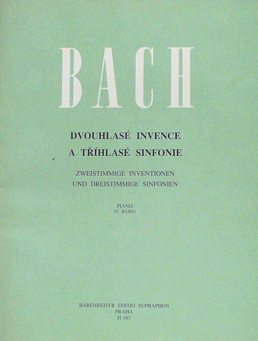 Dvouhlasé invence a tříhlasé sinfonie : piano
