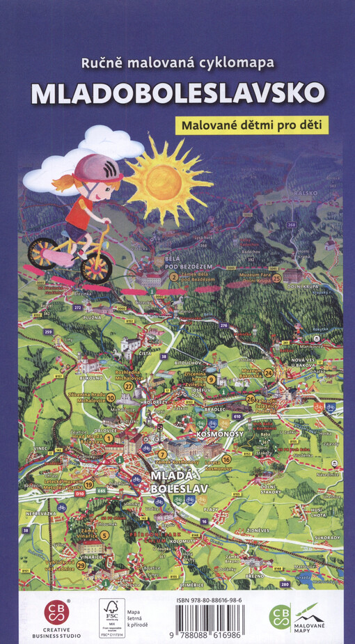 Ručně malovaná cyklomapa Mladoboleslavsko : malované dětmi pro děti