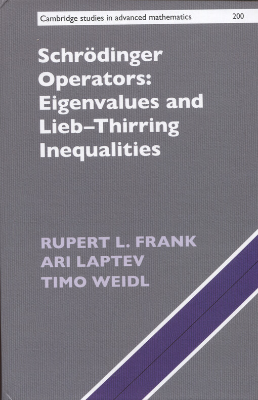 Schrödinger operators: eeigenvalues andLieb-Thirring inequalities