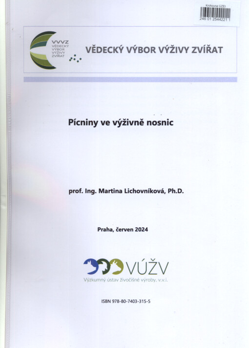 Pícniny ve výživě nosnic