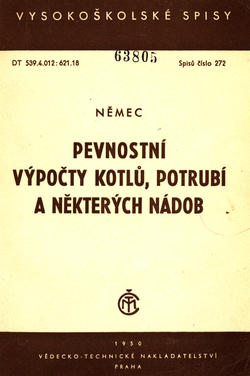 Pevnostní výpočty kotlů, potrubí a některých nádob