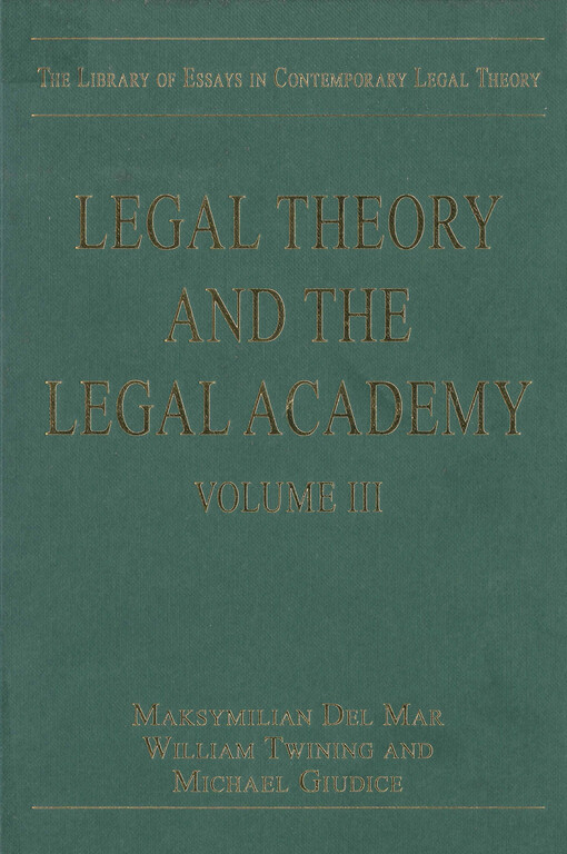 Legal theory and the legal academy