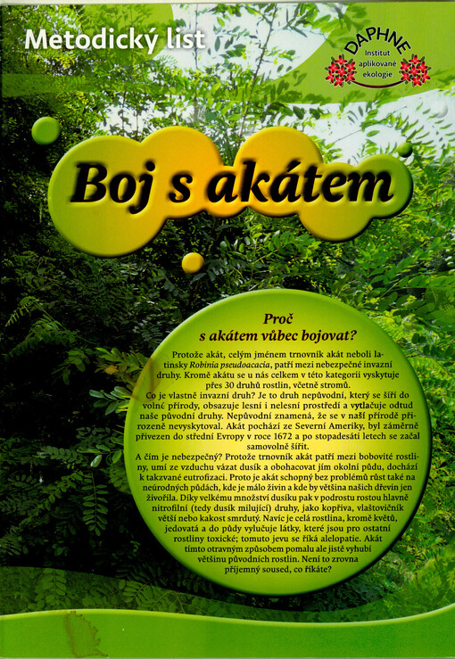 Boj s akátem : metodický list