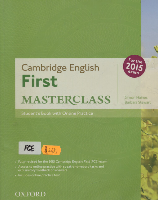 Cambridge English first masterclass. Student's book with online practice