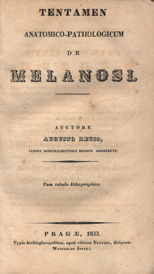 Tentamen anatomico-pathologicum De melanosi