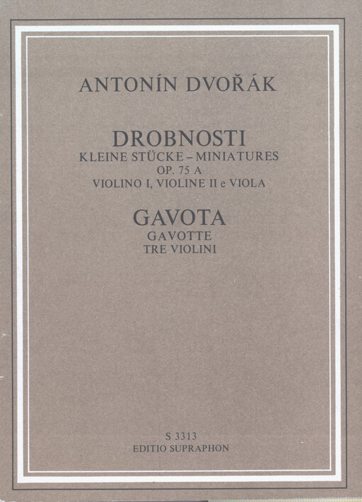 Drobnosti Op. 75 A ; Gavota = Kleine Stücke : Op. 75 A ; = Miniatures : Op. 75 A ;