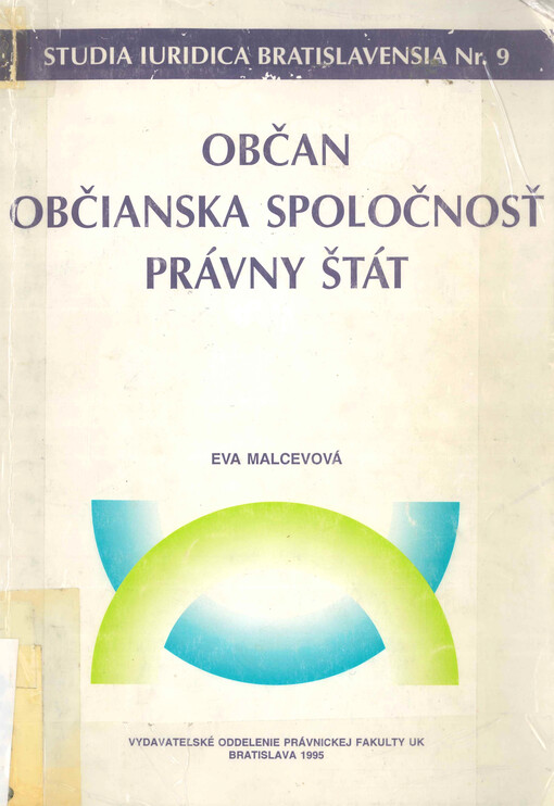Občan, občianska spoločnosť, právny štát