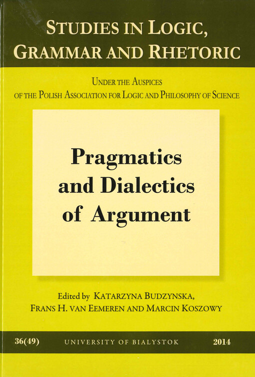 Pragmatics and dialectics of argument