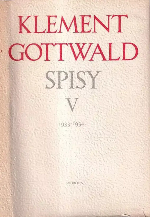 Spisy.V,Říjen 1933 - červenec 1934