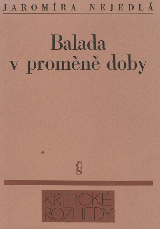 Balada v proměně doby