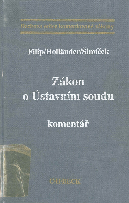 Zákon o Ústavním soudu : komentář