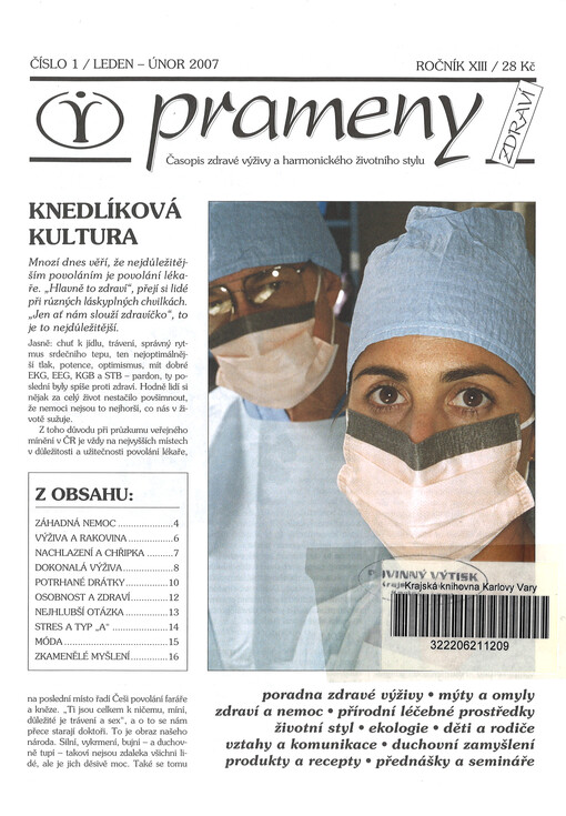 Prameny zdraví : zpravodaj společnosti Country Life, s.r.o.