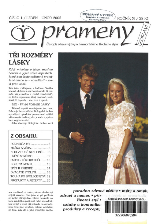 Prameny zdraví : zpravodaj společnosti Country Life, s.r.o.