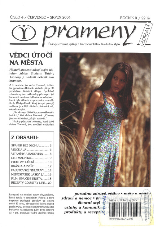 Prameny zdraví : zpravodaj společnosti Country Life, s.r.o.