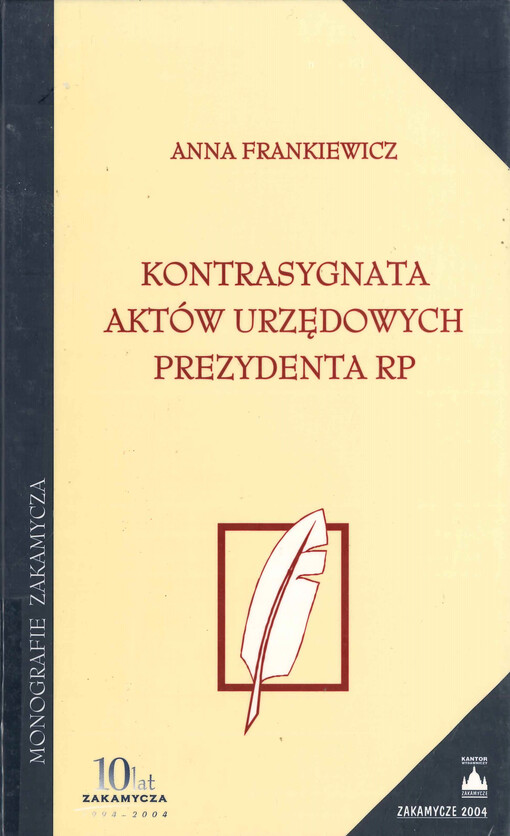 Kontrasygnata aktów urzędowych prezydenta RP