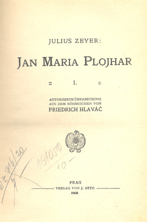 Jan Maria Plojhar. I.