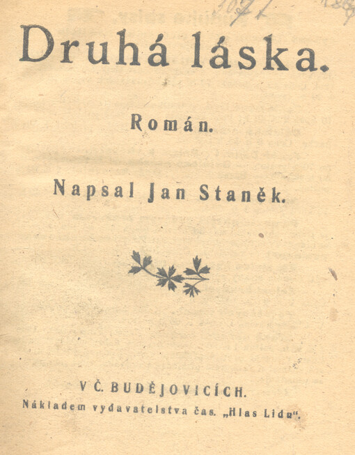 Druhá láska : román