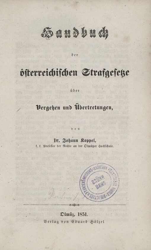 Handbuch der österreichischen Strafgesetze über Vergehen und Übertretungen