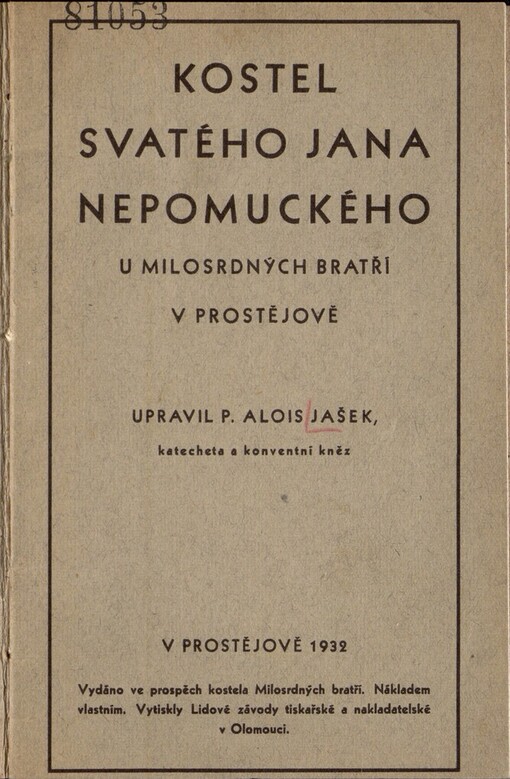 Kostel svatého Jana Nepomuckého u Milosrdných bratří v Prostějově