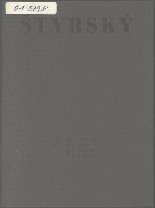 Sny a skutečnosti Jindřicha Štyrského: výstavní síň Rieter Elitex 21.3.-15.5.1997