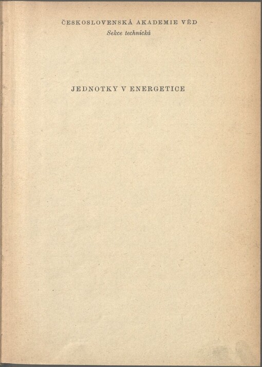 Jednotky v energetice