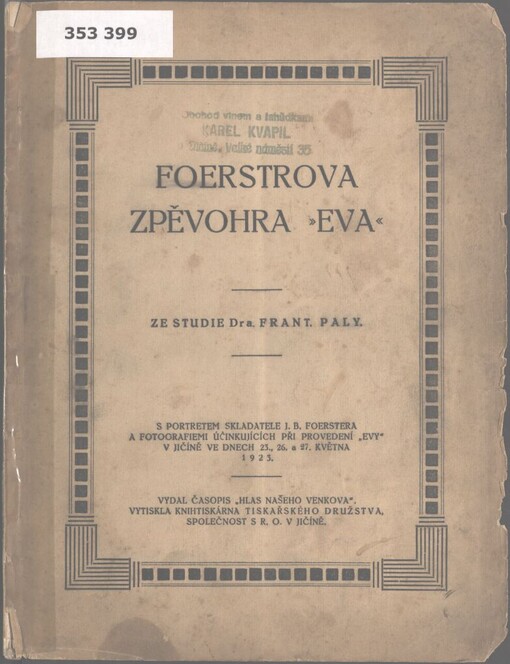 Foerstrova zpěvohra 