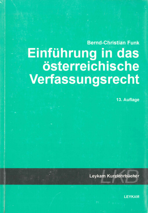Einführung in das österreichische Verfassungsrecht