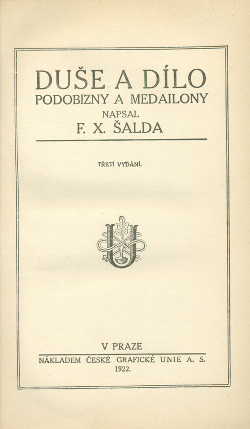 Duše a dílo : podobizny a medailony