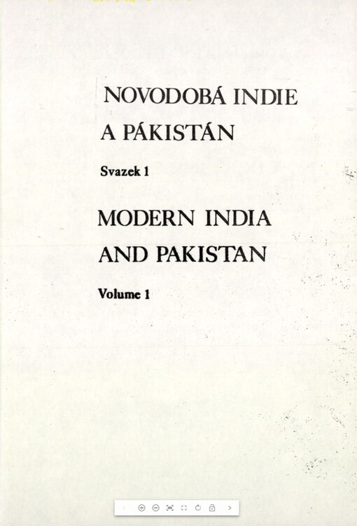 Novodobá Indie a Pákistán :předmětová bibliografie knih zahraničních autorů v československých knihovnách